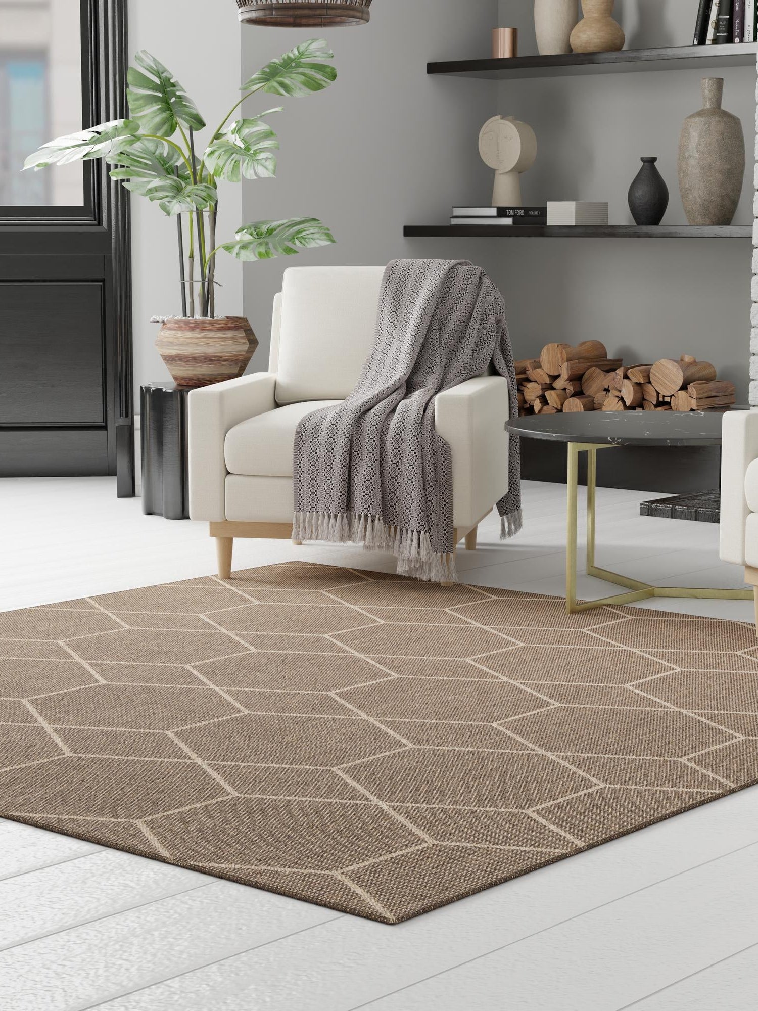 Brown 12' 2 x 12' 2 Dunes Square Area Rug 100% Polypropylene With Cotton Backing Carpet for Living, Dining, Office, Dorms, Bedrooms for Sale at Rug Engine