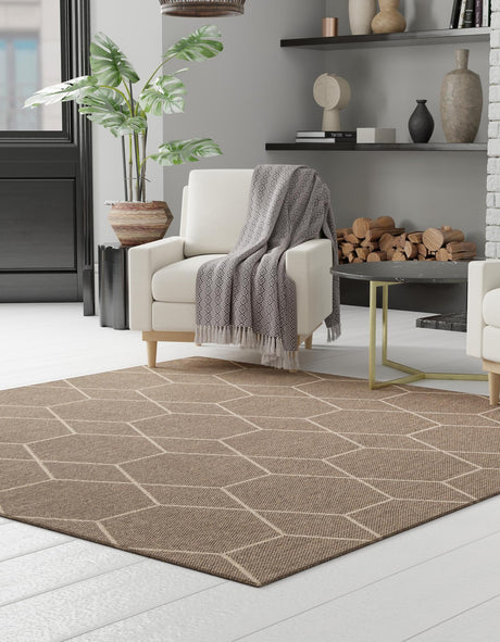 Brown 12' 2 x 12' 2 Dunes Square Area Rug 100% Polypropylene With Cotton Backing Carpet for Living, Dining, Office, Dorms, Bedrooms for Sale at Rug Engine
