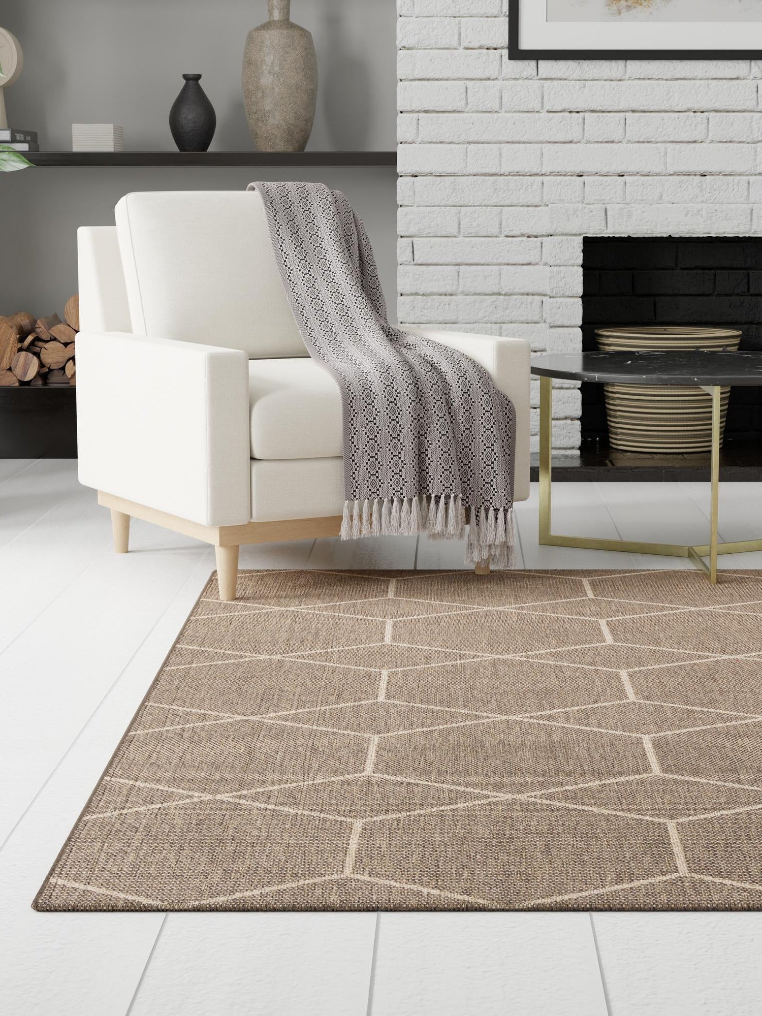 Brown 12' 2 x 12' 2 Dunes Square Area Rug 100% Polypropylene With Cotton Backing Carpet for Living, Dining, Office, Dorms, Bedrooms for Sale at Rug Engine