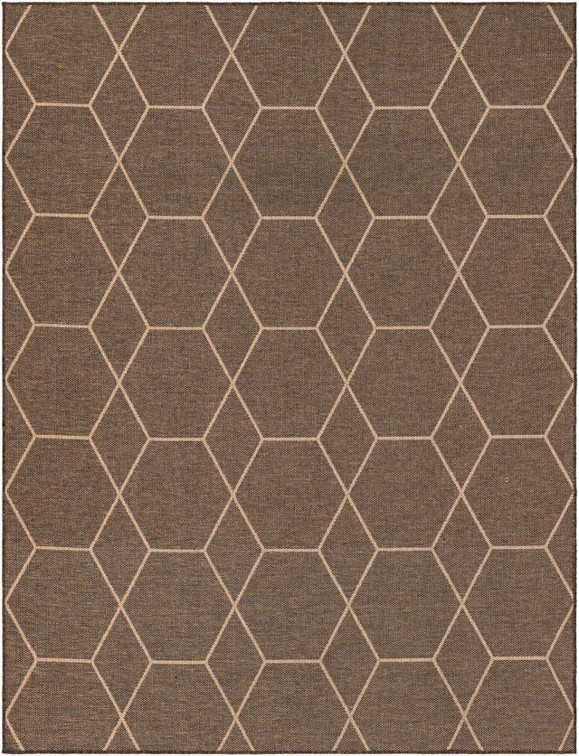 Brown 8' x 10' Dunes Rectangle Area Rug 100% Polypropylene With Cotton Backing Carpet for Living, Dining, Office, Dorms, Bedrooms for Sale at Rug Engine