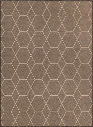Brown 9' x 12' Dunes Rectangle Area Rug 100% Polypropylene With Cotton Backing Carpet for Living, Dining, Office, Dorms, Bedrooms for Sale at Rug Engine