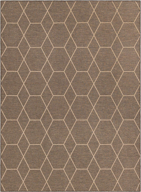 Brown 9' x 12' Dunes Rectangle Area Rug 100% Polypropylene With Cotton Backing Carpet for Living, Dining, Office, Dorms, Bedrooms for Sale at Rug Engine