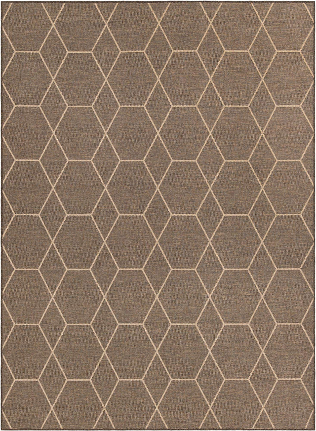 Brown 9' x 12' Dunes Rectangle Area Rug 100% Polypropylene With Cotton Backing Carpet for Living, Dining, Office, Dorms, Bedrooms for Sale at Rug Engine
