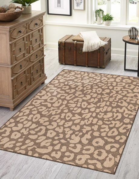 Brown 7' 1 x 10' Dunes Rectangle Area Rug 100% Polypropylene With Cotton Backing Carpet for Living, Dining, Office, Dorms, Bedrooms for Sale at Rug Engine