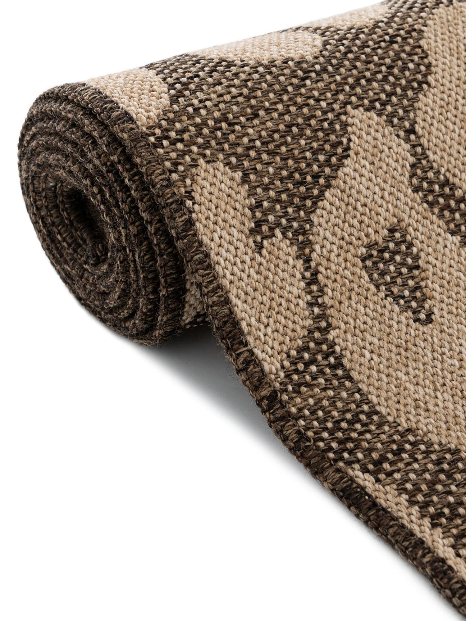 Brown 7' 1 x 10' Dunes Rectangle Area Rug 100% Polypropylene With Cotton Backing Carpet for Living, Dining, Office, Dorms, Bedrooms for Sale at Rug Engine
