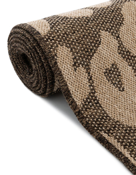 Brown 6' 3 x 9' Dunes Rectangle Area Rug 100% Polypropylene With Cotton Backing Carpet for Living, Dining, Office, Dorms, Bedrooms for Sale at Rug Engine