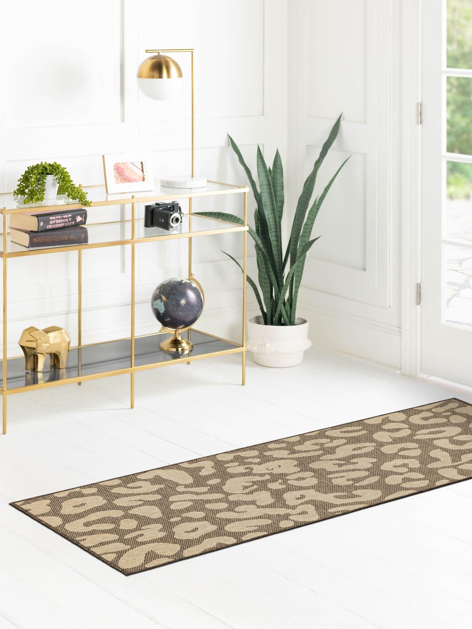 Brown 2' 9 x 8' Dunes Runner Area Rug 100% Polypropylene With Cotton Backing Carpet for Living, Dining, Office, Dorms, Bedrooms for Sale at Rug Engine