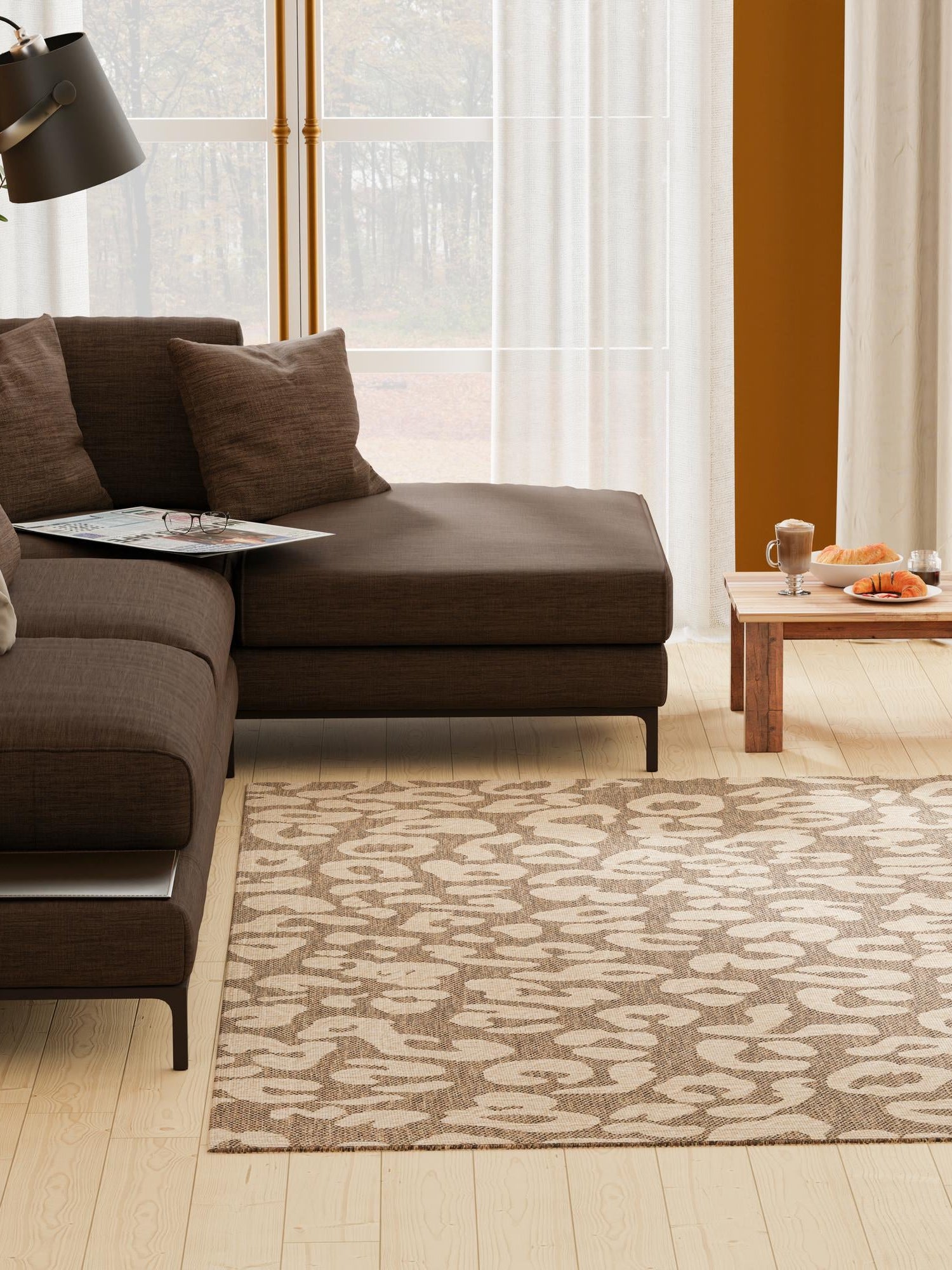Brown 13' 1 x 13' 1 Dunes Square Area Rug 100% Polypropylene With Cotton Backing Carpet for Living, Dining, Office, Dorms, Bedrooms for Sale at Rug Engine