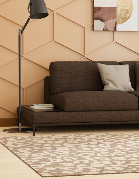 Brown 10' x 10' Dunes Square Area Rug 100% Polypropylene With Cotton Backing Carpet for Living, Dining, Office, Dorms, Bedrooms for Sale at Rug Engine