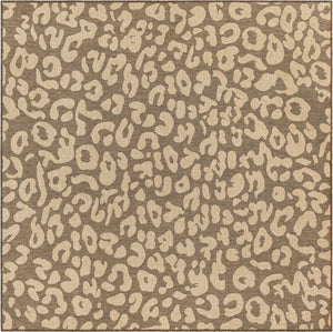 Brown 8' x 8' Dunes Square Area Rug 100% Polypropylene With Cotton Backing Carpet for Living, Dining, Office, Dorms, Bedrooms for Sale at Rug Engine