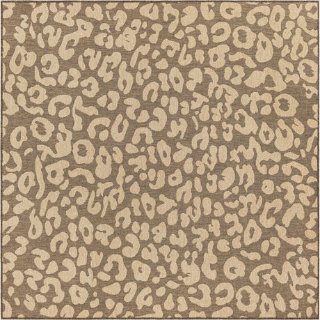 Brown 8' x 8' Dunes Square Area Rug 100% Polypropylene With Cotton Backing Carpet for Living, Dining, Office, Dorms, Bedrooms for Sale at Rug Engine