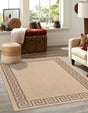 Natural 9' 2 x 12' Dunes Rectangle Area Rug 100% Polypropylene With Cotton Backing Carpet for Living, Dining, Office, Dorms, Bedrooms for Sale at Rug Engine