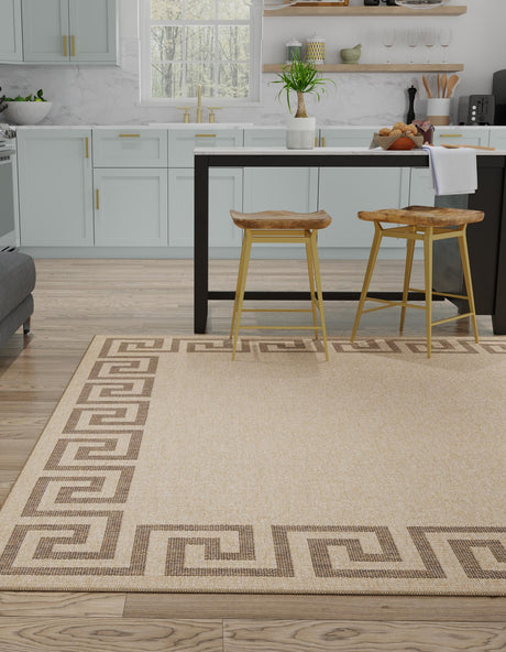 Natural 12' 2 x 12' 2 Dunes Square Area Rug 100% Polypropylene With Cotton Backing Carpet for Living, Dining, Office, Dorms, Bedrooms for Sale at Rug Engine