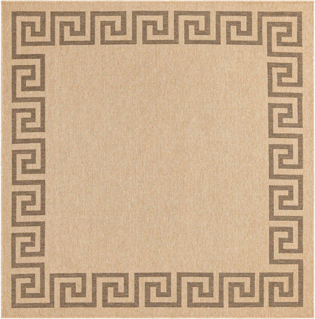 Natural 8' x 8' Dunes Square Area Rug 100% Polypropylene With Cotton Backing Carpet for Living, Dining, Office, Dorms, Bedrooms for Sale at Rug Engine