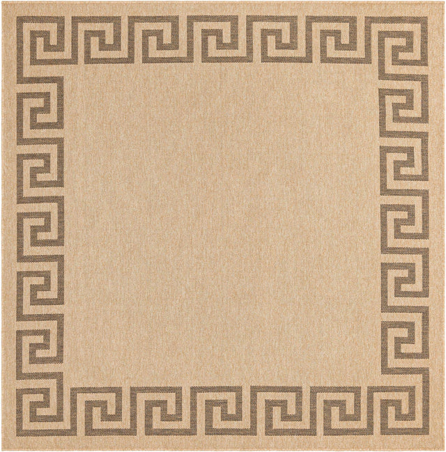 Natural 8' x 8' Dunes Square Area Rug 100% Polypropylene With Cotton Backing Carpet for Living, Dining, Office, Dorms, Bedrooms for Sale at Rug Engine