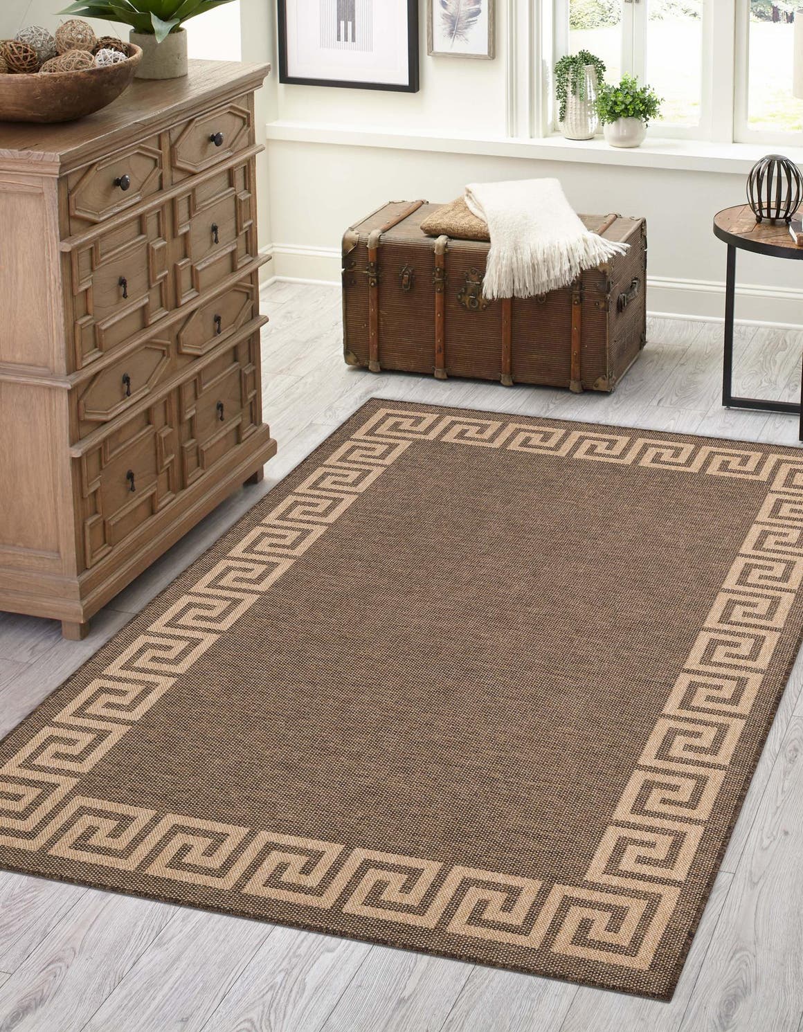 Brown 6' 3 x 9' Dunes Rectangle Area Rug 100% Polypropylene With Cotton Backing Carpet for Living, Dining, Office, Dorms, Bedrooms for Sale at Rug Engine