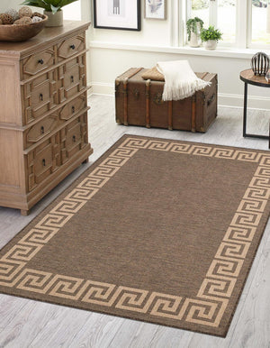 Brown 6' 3 x 9' Dunes Rectangle Area Rug 100% Polypropylene With Cotton Backing Carpet for Living, Dining, Office, Dorms, Bedrooms for Sale at Rug Engine