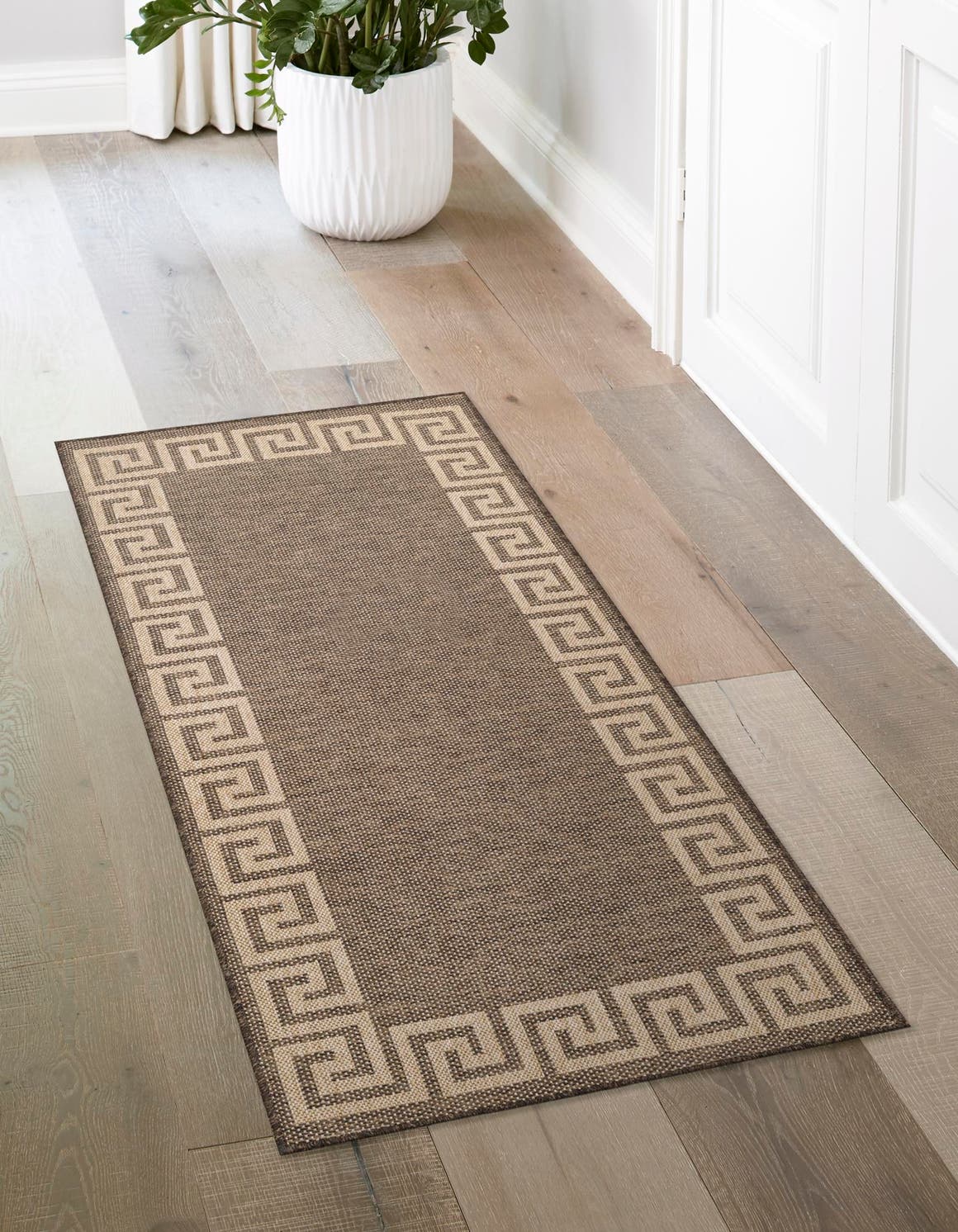 Brown 2' x 5' 3 Dunes Runner Area Rug 100% Polypropylene With Cotton Backing Carpet for Living, Dining, Office, Dorms, Bedrooms for Sale at Rug Engine