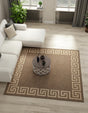 Brown 7' 10 x 7' 10 Dunes Square Area Rug 100% Polypropylene With Cotton Backing Carpet for Living, Dining, Office, Dorms, Bedrooms for Sale at Rug Engine