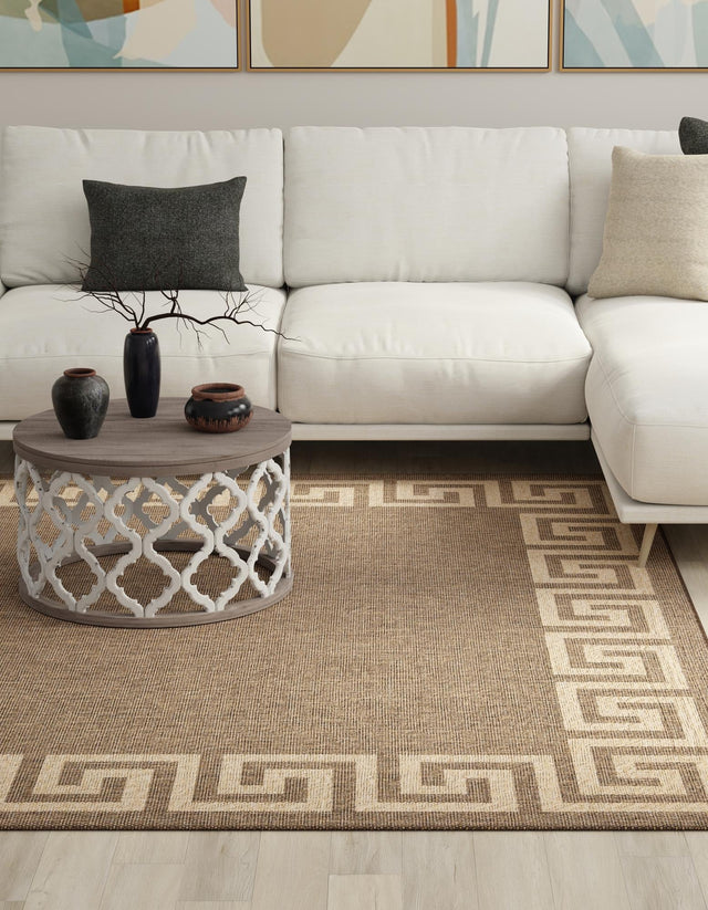 Brown 12' x 12' Dunes Square Area Rug 100% Polypropylene With Cotton Backing Carpet for Living, Dining, Office, Dorms, Bedrooms for Sale at Rug Engine