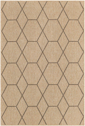 Natural 4' 3 x 6' 1 Dunes Rectangle Area Rug 100% Polypropylene With Cotton Backing Carpet for Living, Dining, Office, Dorms, Bedrooms for Sale at Rug Engine