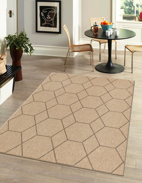 Natural 9' x 12' Dunes Rectangle Area Rug 100% Polypropylene With Cotton Backing Carpet for Living, Dining, Office, Dorms, Bedrooms for Sale at Rug Engine