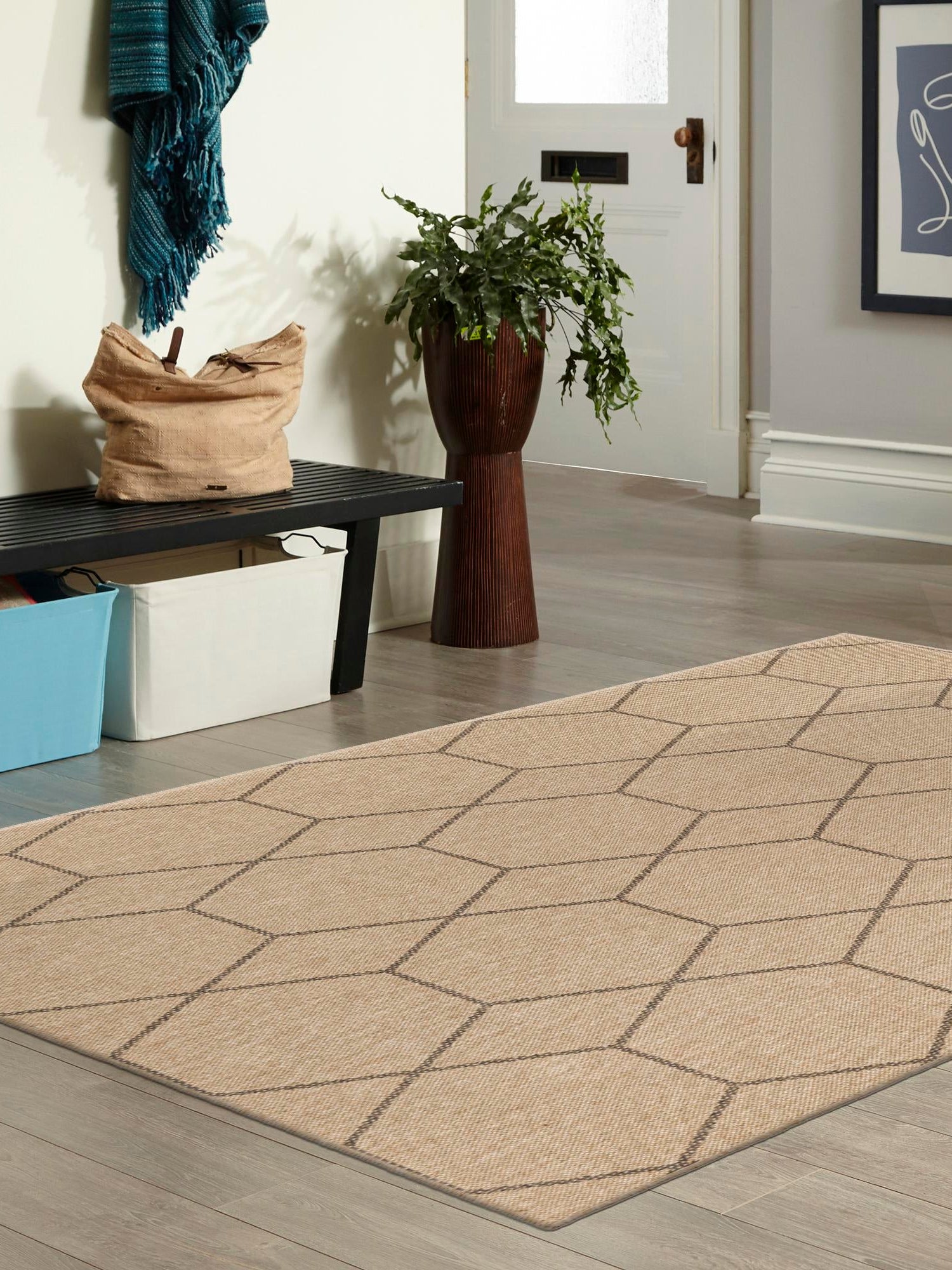 Natural 9' x 12' Dunes Rectangle Area Rug 100% Polypropylene With Cotton Backing Carpet for Living, Dining, Office, Dorms, Bedrooms for Sale at Rug Engine