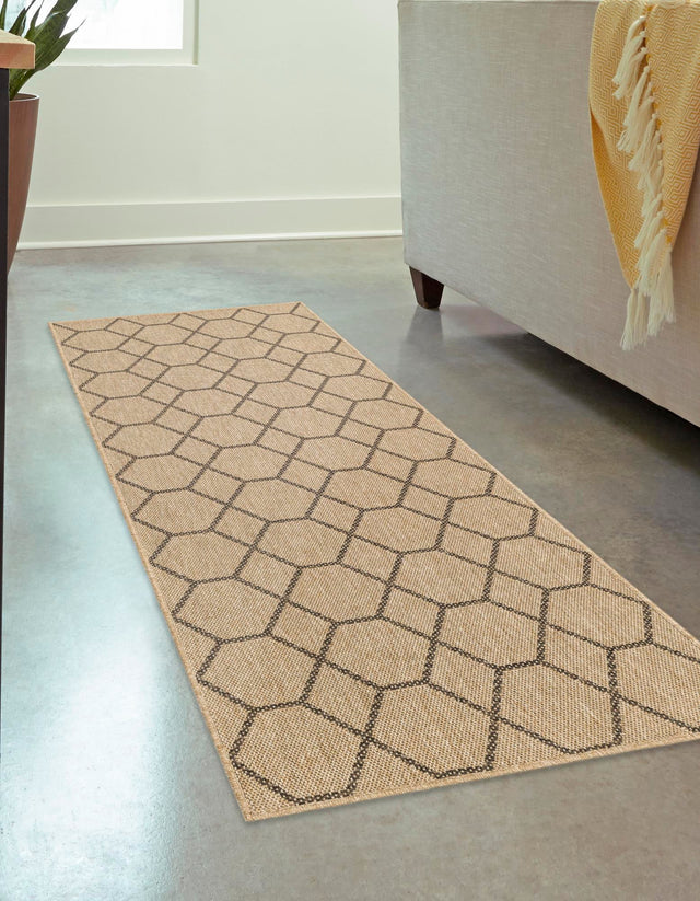 Natural 2' x 5' 3 Dunes Runner Area Rug 100% Polypropylene With Cotton Backing Carpet for Living, Dining, Office, Dorms, Bedrooms for Sale at Rug Engine