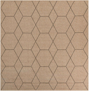 Natural 7' 10 x 7' 10 Dunes Square Area Rug 100% Polypropylene With Cotton Backing Carpet for Living, Dining, Office, Dorms, Bedrooms for Sale at Rug Engine