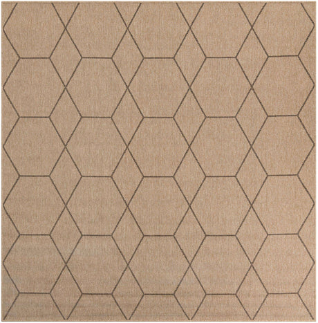 Natural 7' 10 x 7' 10 Dunes Square Area Rug 100% Polypropylene With Cotton Backing Carpet for Living, Dining, Office, Dorms, Bedrooms for Sale at Rug Engine