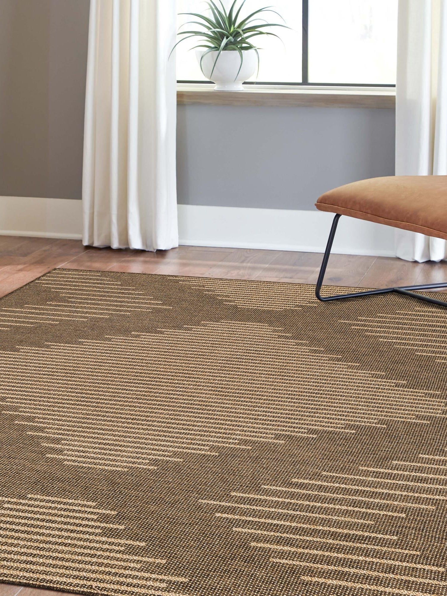 Brown 6' 1 x 9' Dunes Rectangle Area Rug 100% Polypropylene With Cotton Backing Carpet for Living, Dining, Office, Dorms, Bedrooms for Sale at Rug Engine
