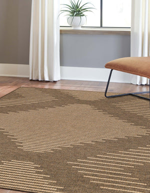 Brown 2' 2 x 3' 1 Dunes Rectangle Area Rug 100% Polypropylene With Cotton Backing Carpet for Living, Dining, Office, Dorms, Bedrooms for Sale at Rug Engine
