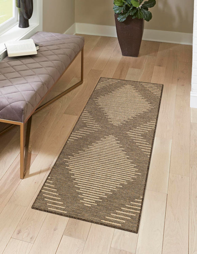 Brown 2' 9 x 6' 1 Dunes Runner Area Rug 100% Polypropylene With Cotton Backing Carpet for Living, Dining, Office, Dorms, Bedrooms for Sale at Rug Engine