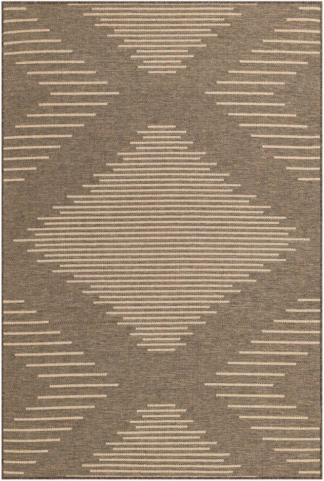 Brown 6' 1 x 9' Dunes Rectangle Area Rug 100% Polypropylene With Cotton Backing Carpet for Living, Dining, Office, Dorms, Bedrooms for Sale at Rug Engine