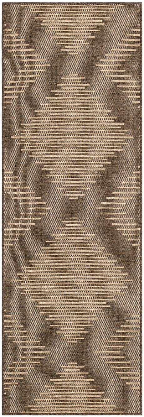 Brown 2' 9 x 8' Dunes Runner Area Rug 100% Polypropylene With Cotton Backing Carpet for Living, Dining, Office, Dorms, Bedrooms for Sale at Rug Engine