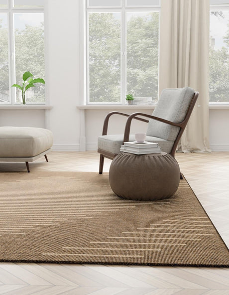 Brown 12' 2 x 12' 2 Dunes Square Area Rug 100% Polypropylene With Cotton Backing Carpet for Living, Dining, Office, Dorms, Bedrooms for Sale at Rug Engine