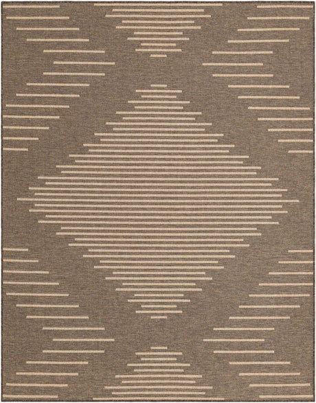 Brown 7' 10 x 10' Dunes Rectangle Area Rug 100% Polypropylene With Cotton Backing Carpet for Living, Dining, Office, Dorms, Bedrooms for Sale at Rug Engine