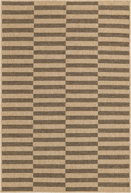 Natural and Brown 4' 3 x 6' 1 Dunes Rectangle Area Rug 100% Polypropylene With Cotton Backing Carpet for Living, Dining, Office, Dorms, Bedrooms for Sale at Rug Engine