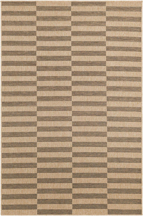 Natural and Brown 5' 5 x 8' Dunes Rectangle Area Rug 100% Polypropylene With Cotton Backing Carpet for Living, Dining, Office, Dorms, Bedrooms for Sale at Rug Engine