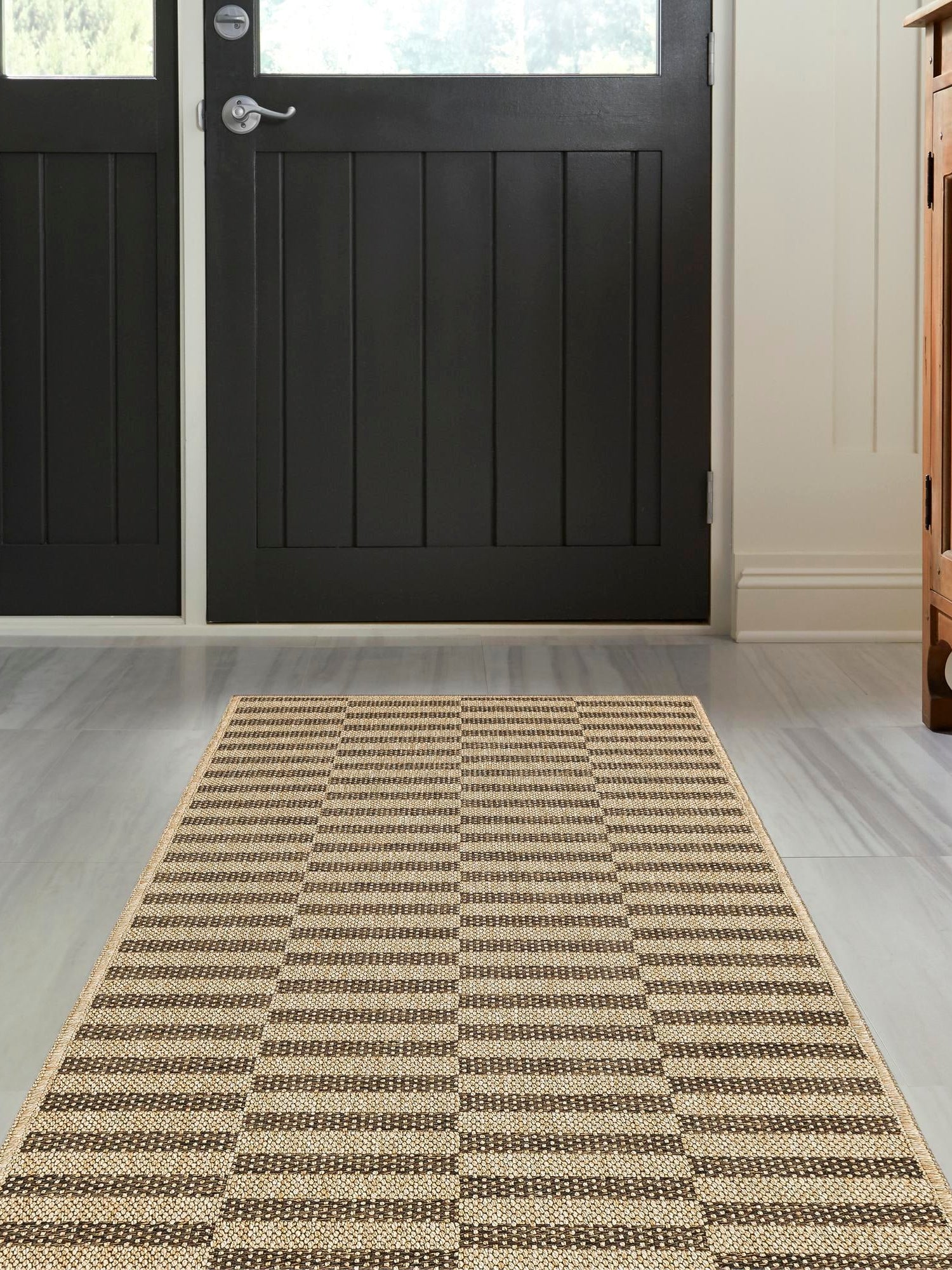 Natural and Brown 2' x 5' 3 Dunes Runner Area Rug 100% Polypropylene With Cotton Backing Carpet for Living, Dining, Office, Dorms, Bedrooms for Sale at Rug Engine
