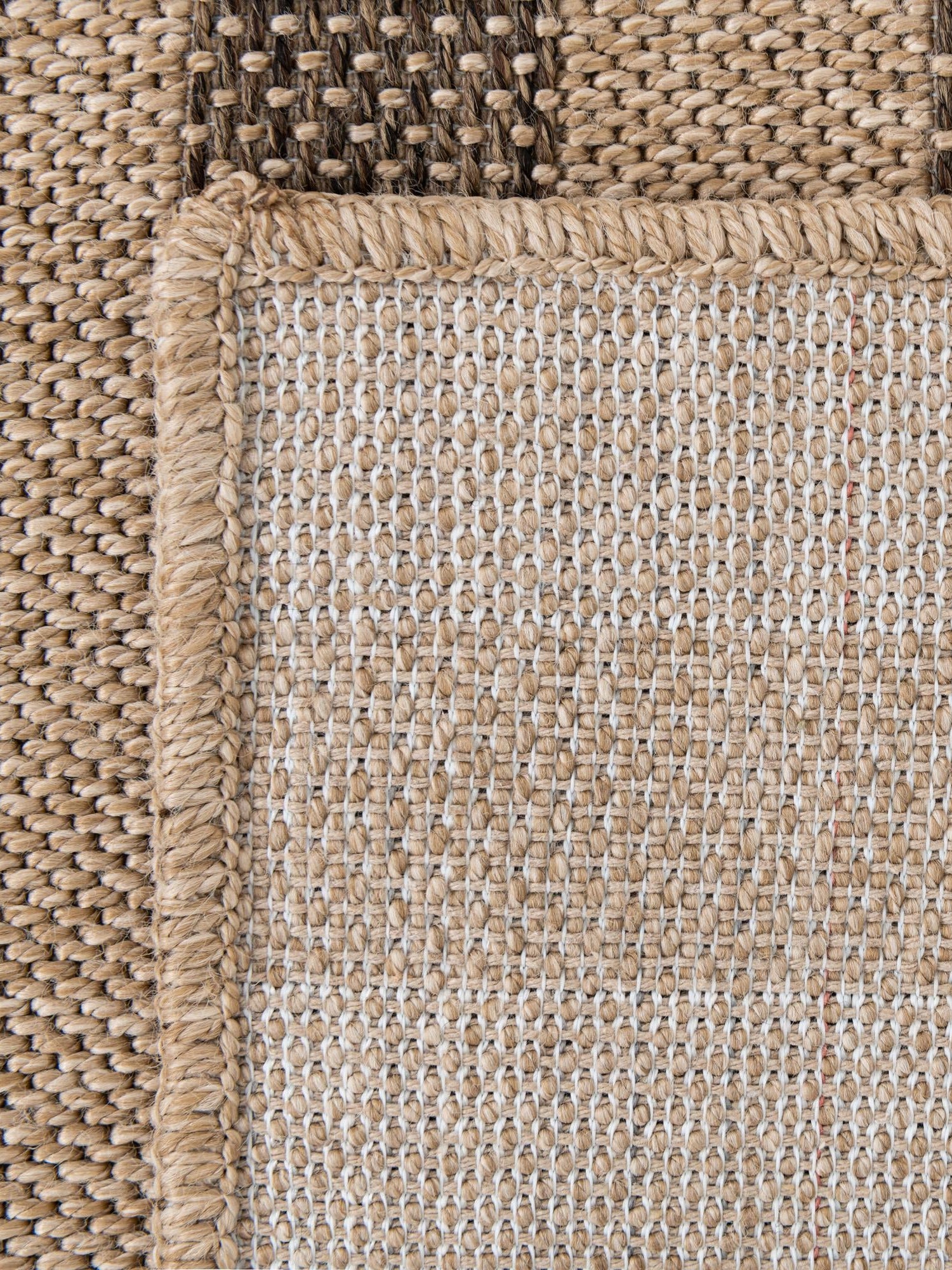 Natural and Brown 2' x 5' 3 Dunes Runner Area Rug 100% Polypropylene With Cotton Backing Carpet for Living, Dining, Office, Dorms, Bedrooms for Sale at Rug Engine
