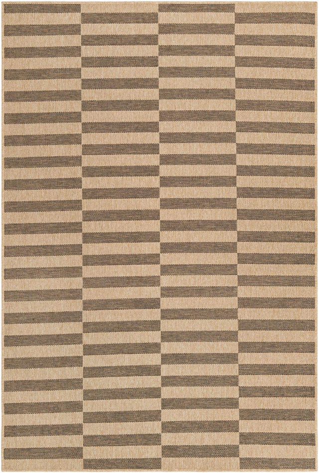 Natural and Brown 6' 3 x 9' Dunes Rectangle Area Rug 100% Polypropylene With Cotton Backing Carpet for Living, Dining, Office, Dorms, Bedrooms for Sale at Rug Engine