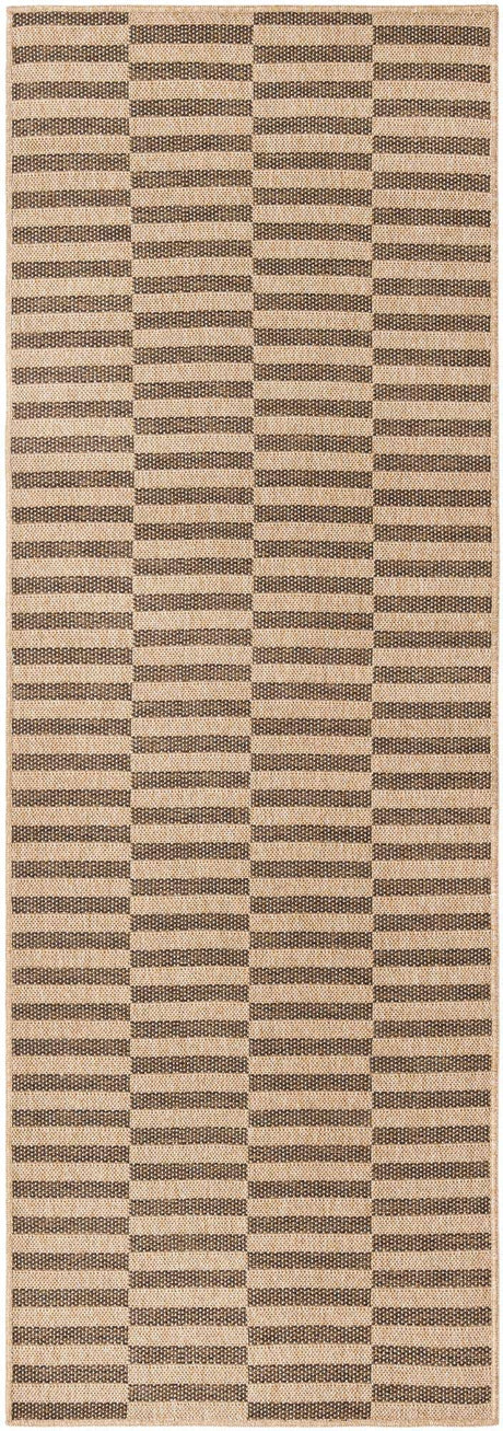 Natural and Brown 2' 9 x 8' Dunes Runner Area Rug 100% Polypropylene With Cotton Backing Carpet for Living, Dining, Office, Dorms, Bedrooms for Sale at Rug Engine