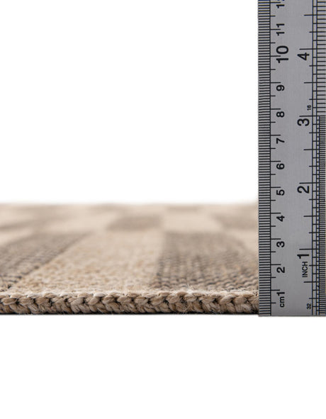 Natural and Brown 7' 10 x 7' 10 Dunes Square Area Rug 100% Polypropylene With Cotton Backing Carpet for Living, Dining, Office, Dorms, Bedrooms for Sale at Rug Engine