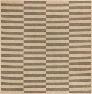 Natural and Brown 7' 10 x 7' 10 Dunes Square Area Rug 100% Polypropylene With Cotton Backing Carpet for Living, Dining, Office, Dorms, Bedrooms for Sale at Rug Engine
