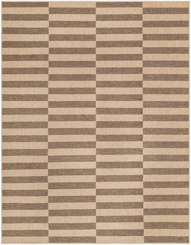 Natural and Brown 8' x 10' Dunes Rectangle Area Rug 100% Polypropylene With Cotton Backing Carpet for Living, Dining, Office, Dorms, Bedrooms for Sale at Rug Engine
