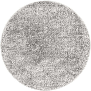 Gray 3' 3 x 3' 3 Finsbury Round Area Rug 60% Polypropylene & 40% Polyester Contemporary Carpet for Living Rooms, Dining, Offices for Sale at Rug Engine