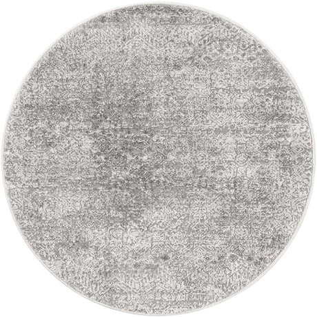 Gray 3' 3 x 3' 3 Finsbury Round Area Rug 60% Polypropylene & 40% Polyester Contemporary Carpet for Living Rooms, Dining, Offices for Sale at Rug Engine