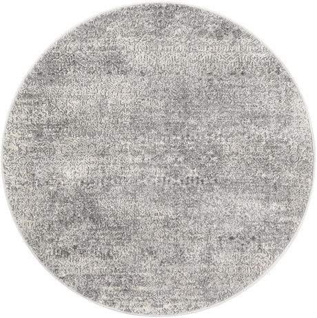 Gray 4' 1 x 4' 1 Finsbury Round Area Rug 60% Polypropylene & 40% Polyester Contemporary Carpet for Living Rooms, Dining, Offices for Sale at Rug Engine