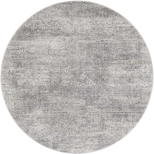 Gray 6' x 6' Finsbury Round Area Rug 60% Polypropylene & 40% Polyester Contemporary Carpet for Living Rooms, Dining, Offices for Sale at Rug Engine
